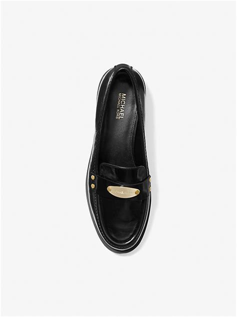 michael michael kors finley crinkled leather loafer|Finley Crinkled Leather Loafer .